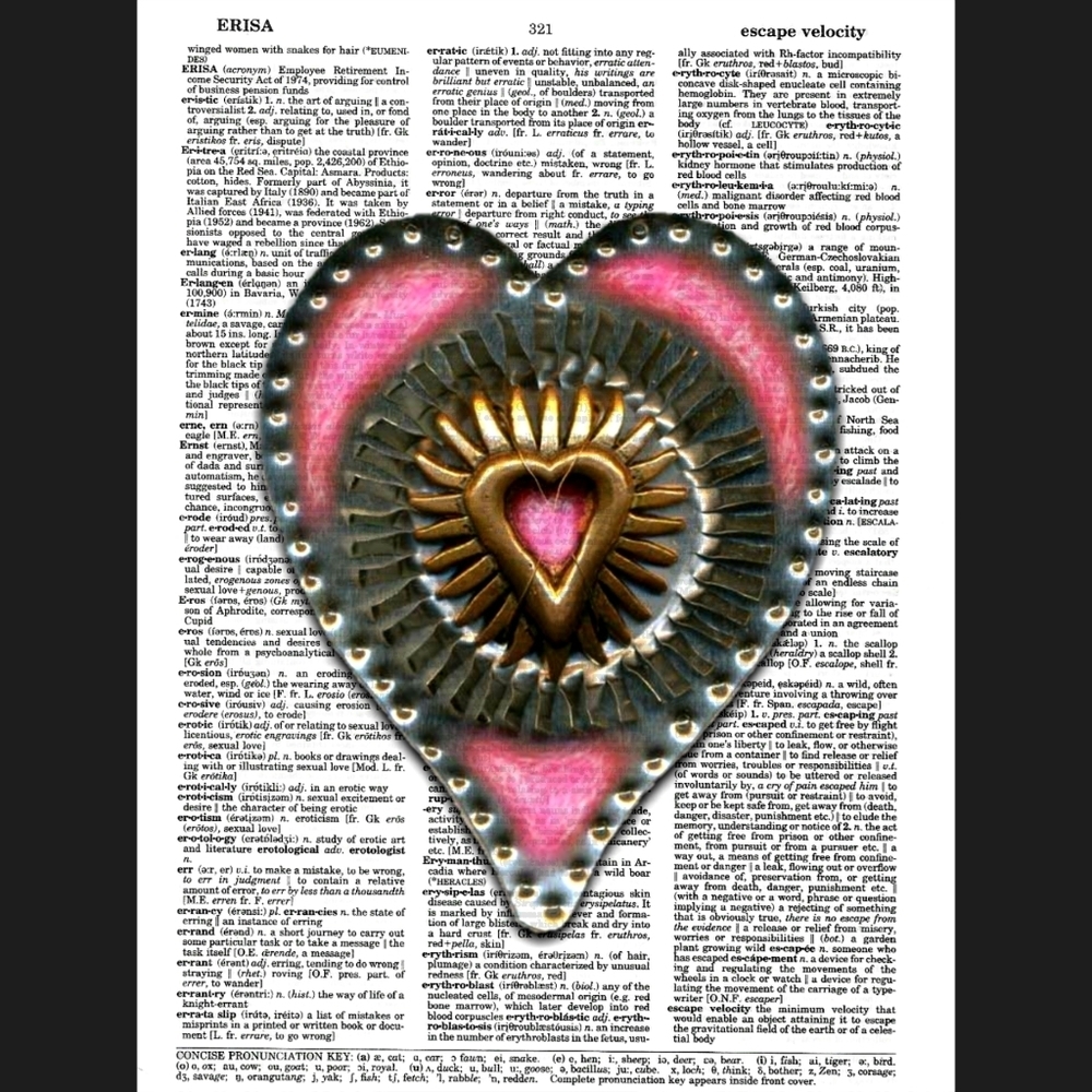 Sacred Heart Vintage Dictionary Art Print - Picture 4 of 4